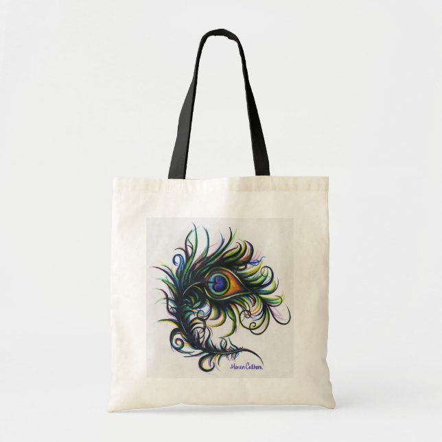 Peacock Feather Tote (Front)