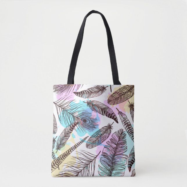 Peacock Feather Tote Bag (Front)