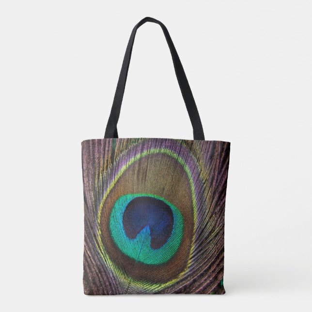 Peacock feather tote bag (Back)