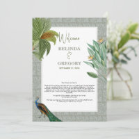 Peacock Feather Tropical Wedding Itinerary