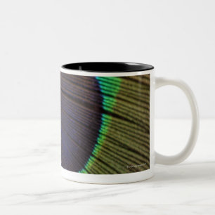 Peacock feather Two-Tone coffee mug