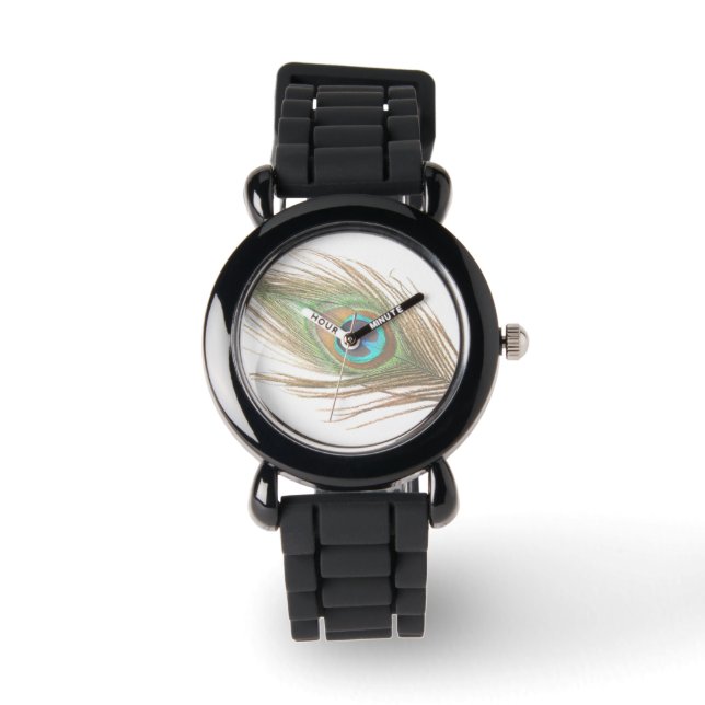 Peacock Feather Watch (Front)