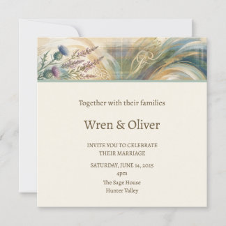 Peacock Feather Wedding Invitation