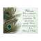 Peacock Feather Wedding Welcome Bag Note