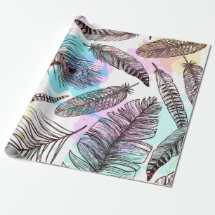 Peacock Feather Wrapping Paper