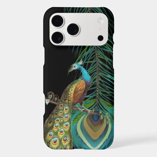 Peacock & Feather You Choose Background Colour (Back)