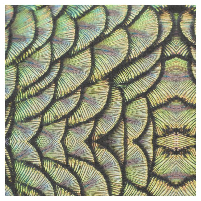Peacock Feathers - 0975 Fabric (Close Up)