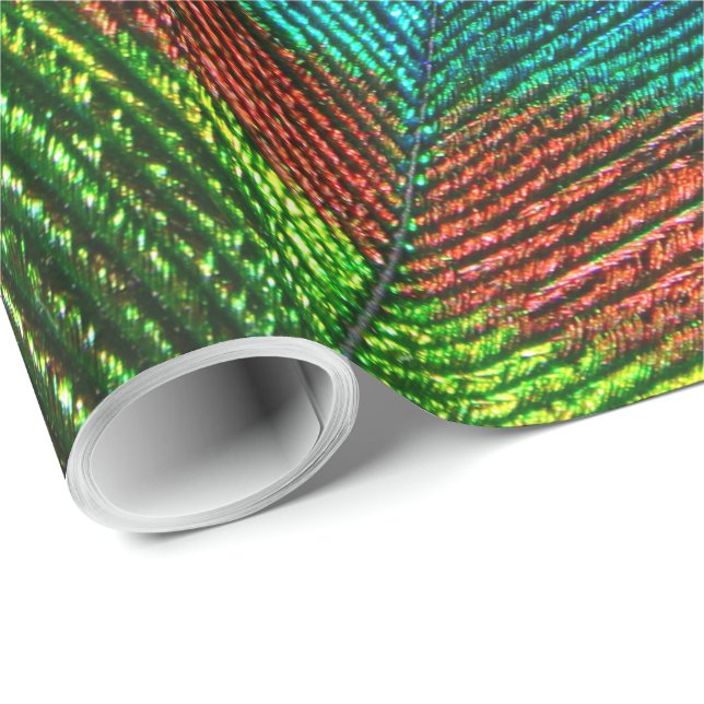 Peacock Feathers 6A-6B Options Wrapping Paper (Roll Corner)