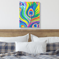 Peacock Feathers Abstract Art