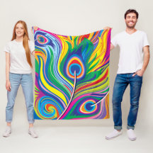 Peacock Feathers Abstract Art