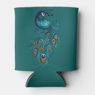 Peacock Feathers Art                               Can Cooler