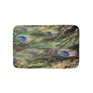 Peacock Feathers bath mat