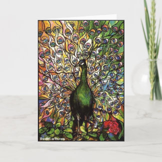 Peacock Feathers Card