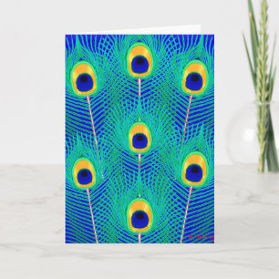 Peacock Feathers Card