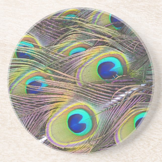 Peacock Feathers Coaster (Front)