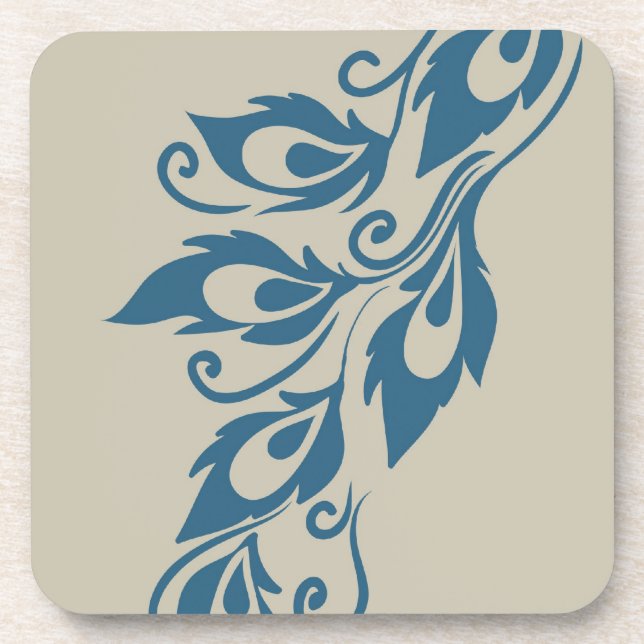 Peacock Feathers Coaster (Front)
