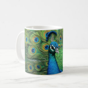 Peacock Feathers Coffee Mug