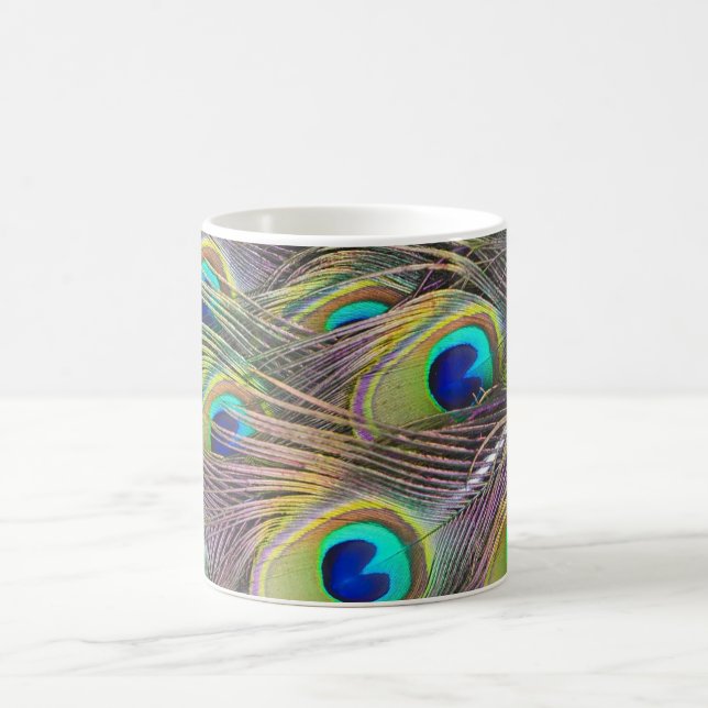 Peacock Feathers Coffee Mug (Center)