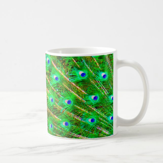 Peacock Feathers Coffee Mug (Right)