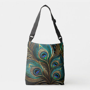 Peacock Feathers Crossbody Bag