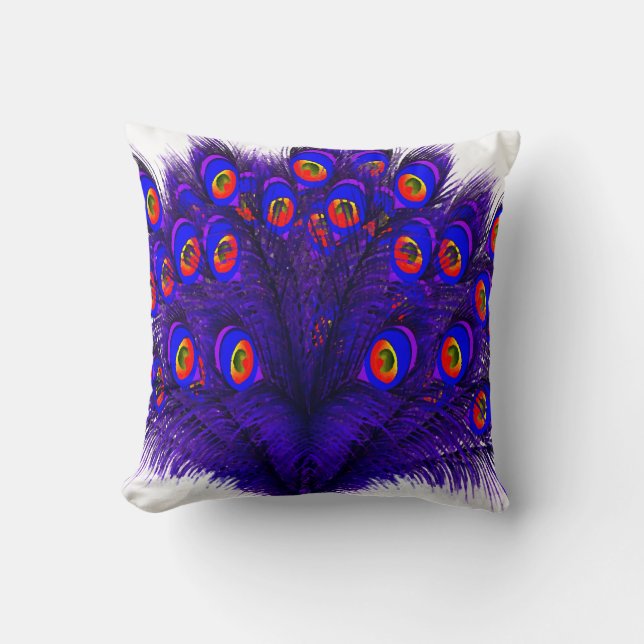 Peacock Feathers Cushion (Front)
