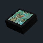 Peacock Feathers Damask Wedding Anniversary Gift Box<br><div class="desc">Wedding Black Lacquer Keepsake Custom Designer Personalised Jewellery Box or Memory Box Elegant Unique Wedding Anniversary  Christmas Gifts or Valentines Day Gifts</div>