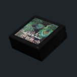 Peacock Feathers Damask Wedding Anniversary Gift Box<br><div class="desc">Wedding Black Lacquer Keepsake Custom Designer Personalised Jewellery Box or Memory Box Elegant Unique Wedding Anniversary  Christmas Gifts or Valentines Day Gifts</div>