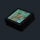 Peacock Feathers Damask Wedding Anniversary Gift Box<br><div class="desc">Wedding Black Lacquer Keepsake Custom Designer Personalised Jewellery Box or Memory Box Elegant Unique Wedding Anniversary  Christmas Gifts or Valentines Day Gifts</div>