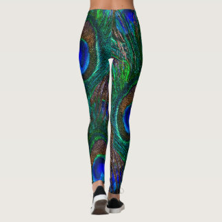 Peacock Feathers Decor on Leggings