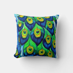 Peacock Feathers Design  Cushion