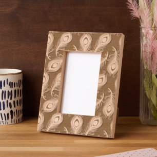 Peacock Feathers Etched Frames