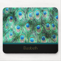 Peacock Feathers Exotic Wild Watercolor Pattern