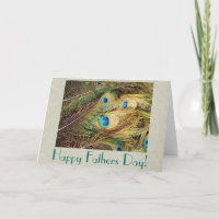 Peacock Feathers Fathers Day Card