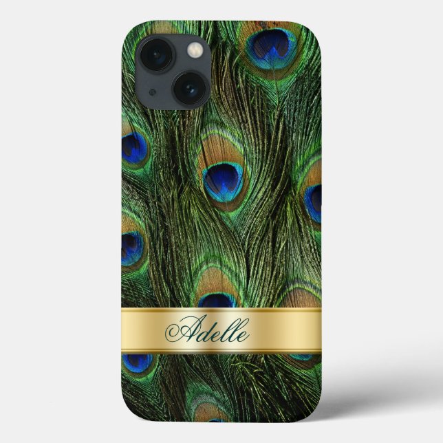 Peacock Feathers iPhone 6 Monogram Case (Back)