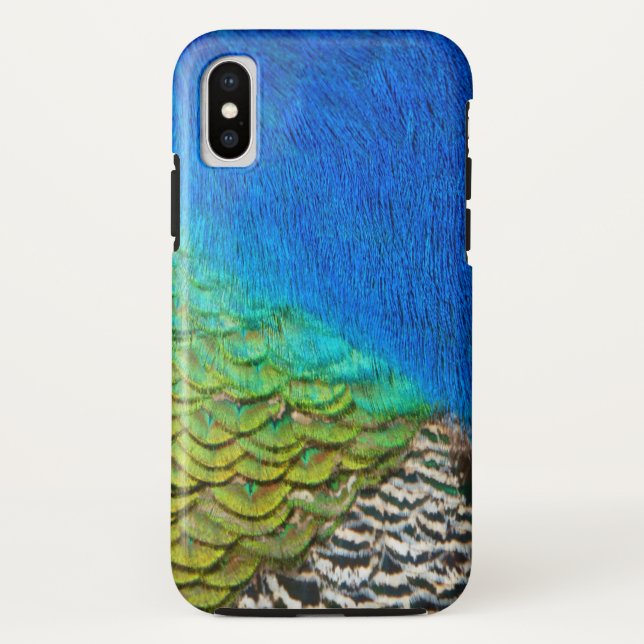 Peacock Feathers IV Colourful Abstract Nature Case-Mate iPhone Case (Back)