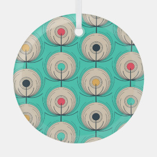 Peacock Feathers: Ivory Blue Fantasy. Glass Tree Decoration