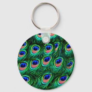 Peacock feathers_ key ring