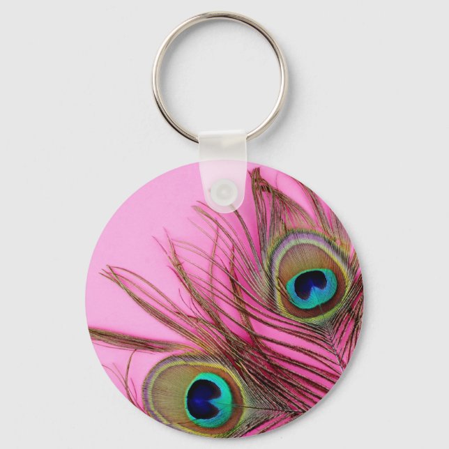 Peacock Feathers Keychain (Front)