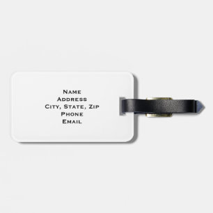 Peacock Feathers Luggage Tag