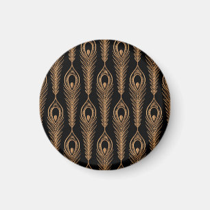 Peacock Feathers, Luxury Oriental Pattern. Magnet