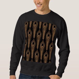 Peacock Feathers, Luxury Oriental Pattern. Sweatshirt