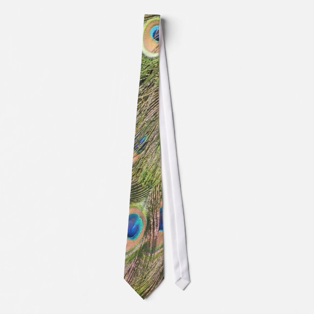 Peacock Feathers Men's Tie (Front)