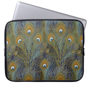 Peacock Feathers Morris Victorian Designs Laptop Sleeve