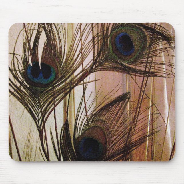 Peacock Feathers Mouse Pad (Front)