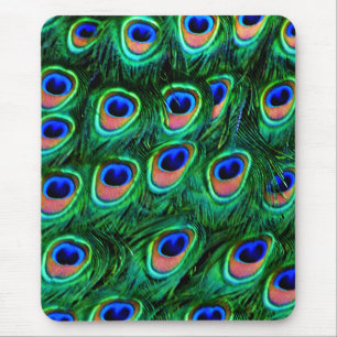 Peacock feathers_ mouse pad