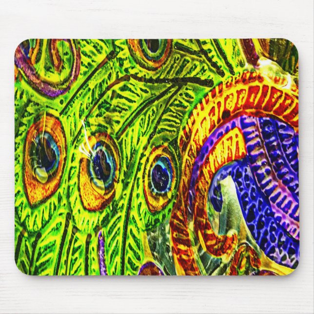 Peacock Feathers Mouse Pad (Front)