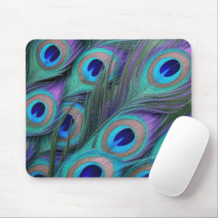 Peacock Feathers Mouse Pad