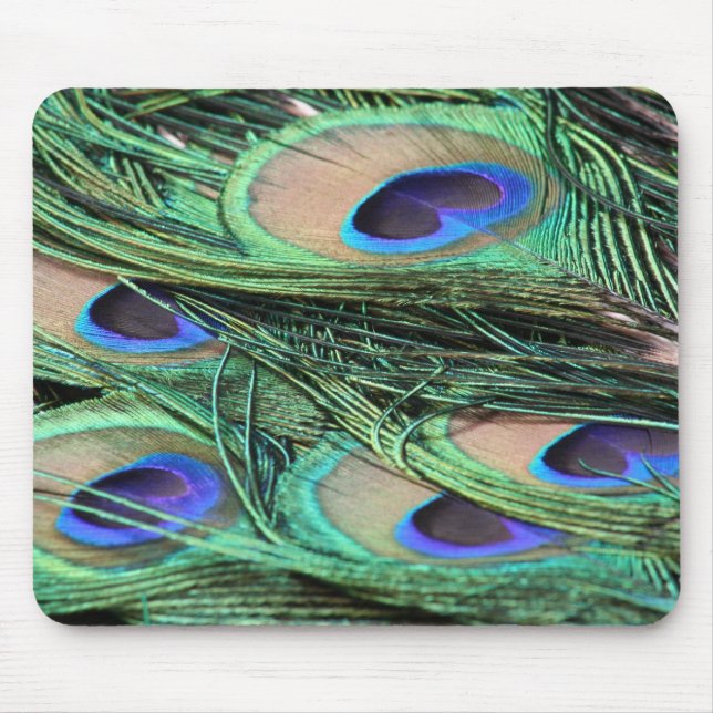 Peacock Feathers Mouse Pad (Front)