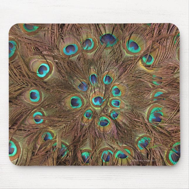 Peacock feathers mouse pad (Front)