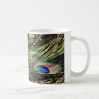 Peacock feathers mug